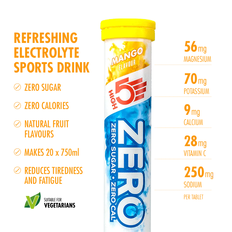 Load image into Gallery viewer, High5 Electrolyte Tabs ZERO Mango (8x20 tabs)