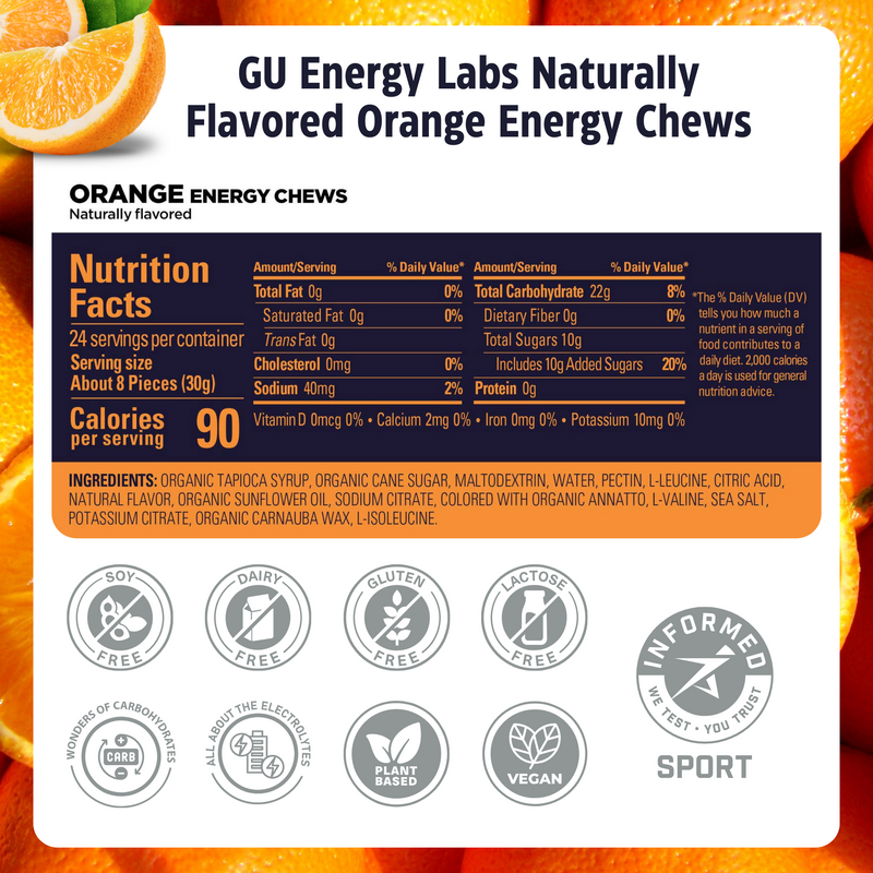 Load image into Gallery viewer, GU Energy Chews Orange (12x60g)