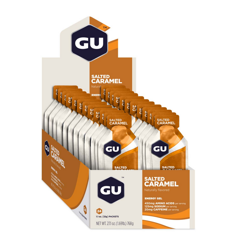 Load image into Gallery viewer, GU Energy Gel Salted Caramel with Caffeine (24 x 32g)