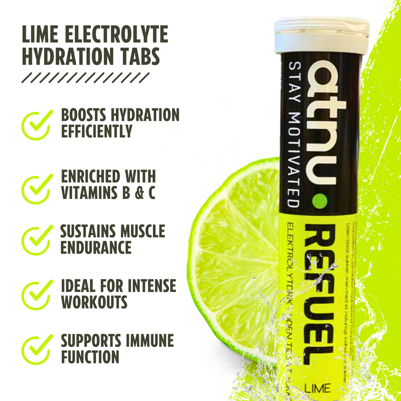 Load image into Gallery viewer, ATNU Refuel Electrolyte Tabs Lime (20 Tabs)