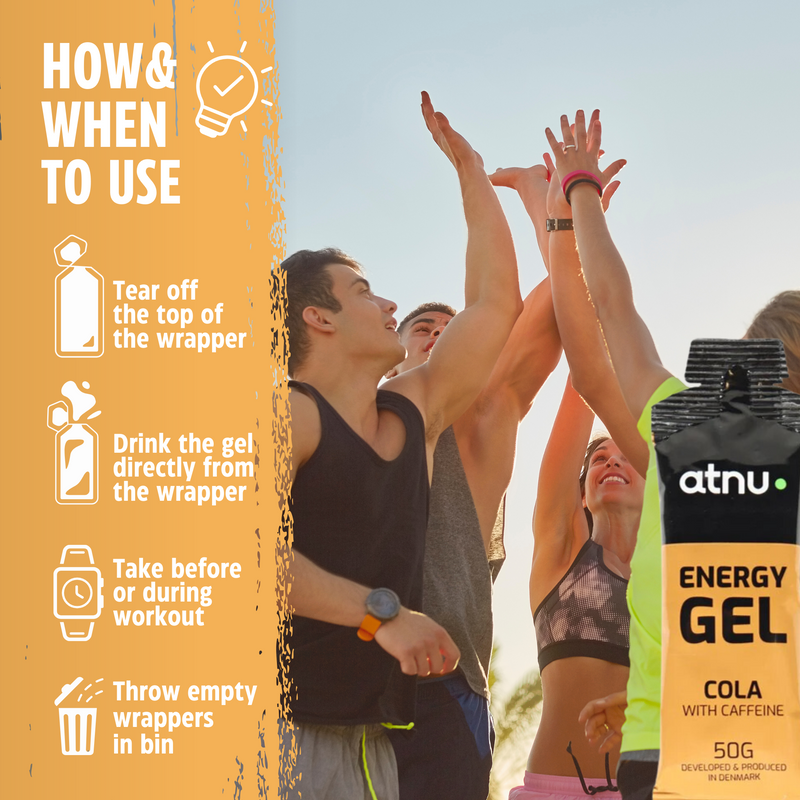 Load image into Gallery viewer, ATNU Energy Gel Cola with Caffeine (15x50g)