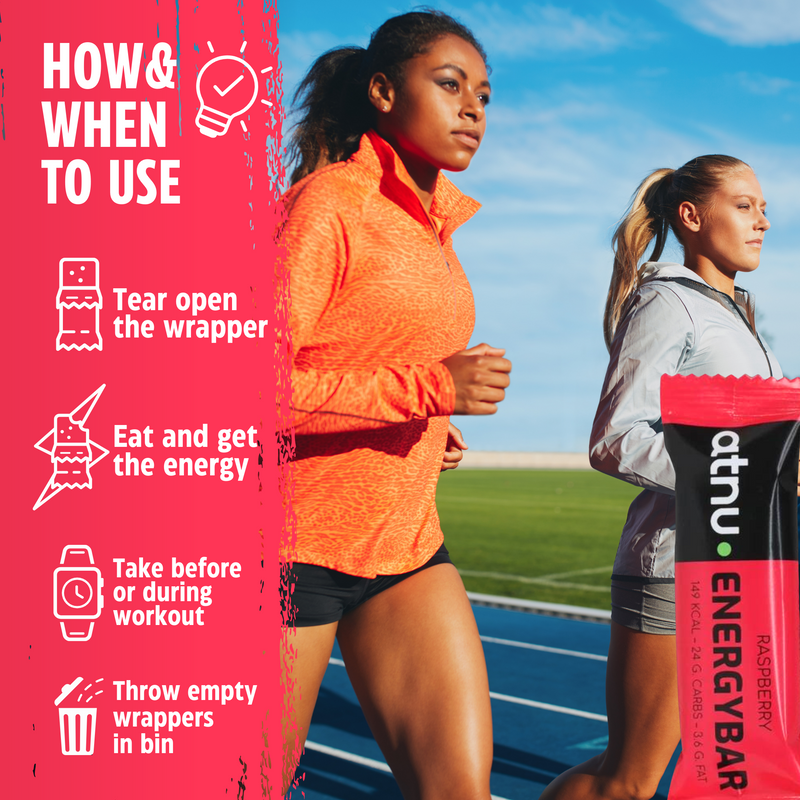 Load image into Gallery viewer, ATNU Energy Bar Raspberry (12x40g)