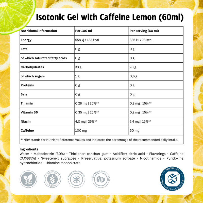 Load image into Gallery viewer, Enervit Energy Gel Iso Lemon with Caffeine (60ml)