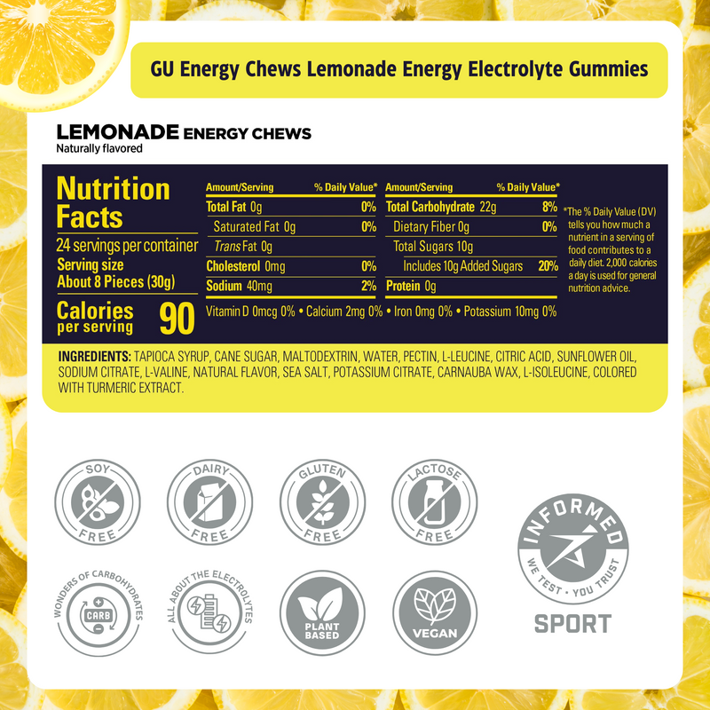 Load image into Gallery viewer, GU Energy Chews Lemonade (12 x 60g)