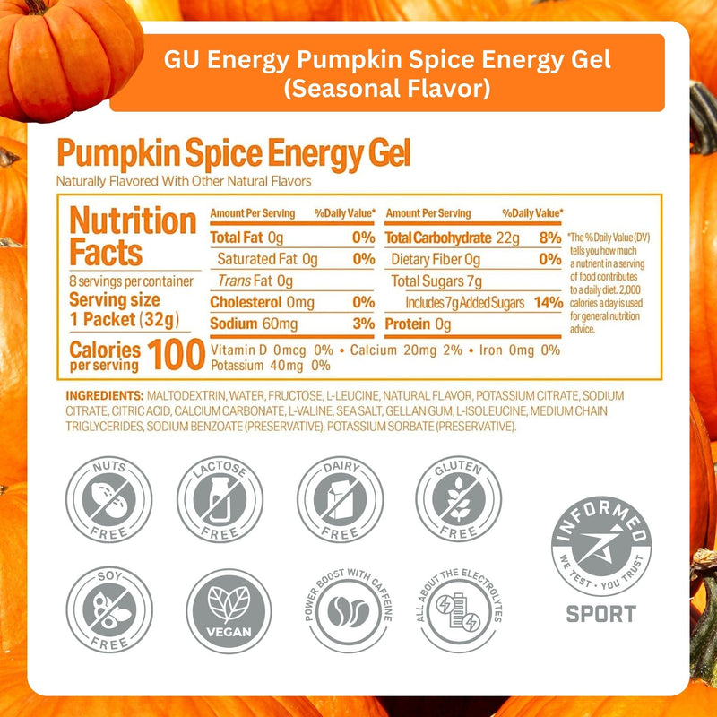 Load image into Gallery viewer, GU Energy Gel Pumpkin Spice (8x32g)