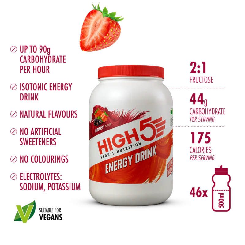 Load image into Gallery viewer, High5 Energy Drink Berry (1000g)
