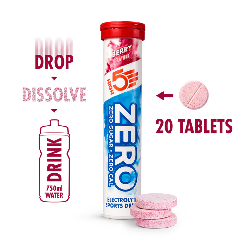 Load image into Gallery viewer, High5 Electrolyte Tabs ZERO Berry (8x20 tabs)
