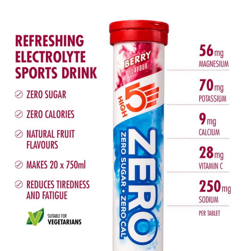 Load image into Gallery viewer, High5 Electrolyte Tabs ZERO Berry (8x20 tabs)