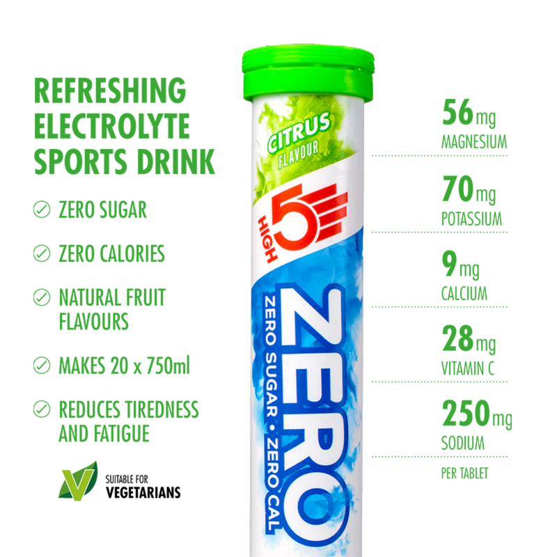 Load image into Gallery viewer, High5 Electrolyte Tabs ZERO Citrus (20 tabs)