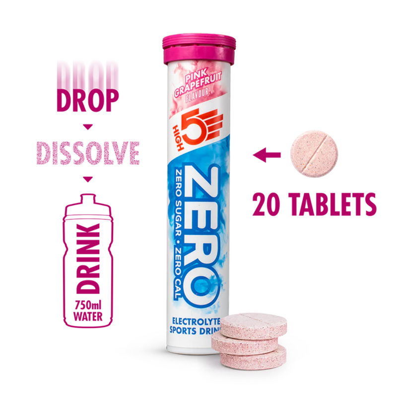 Load image into Gallery viewer, High5 Electrolyte Tabs ZERO Pink Grapefruit (20 tabs)