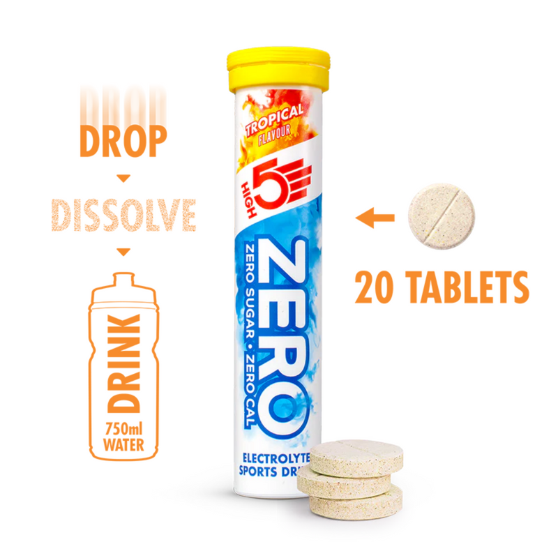 Load image into Gallery viewer, High5 Electrolyte Tabs ZERO Tropical (8 x 20 tabs)