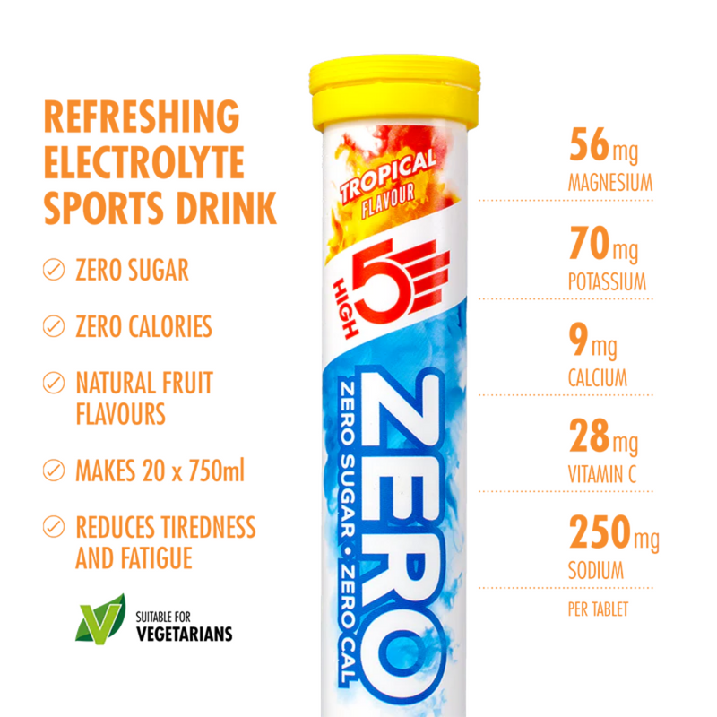 Load image into Gallery viewer, High5 Electrolyte Tabs ZERO Tropical (8 x 20 tabs)