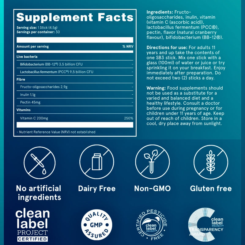 Load image into Gallery viewer, Puori SB3 Vitamin C, Fiber, and Probiotics (30 Servings)