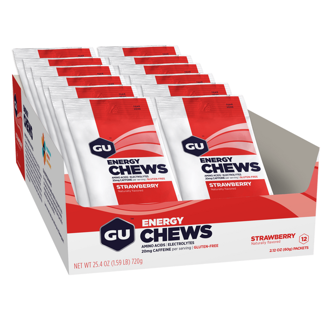 GU Energy Chews Strawberry (12 x 60g)
