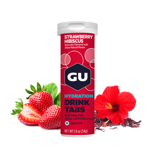 GU Energy Electrolyte Tabs Strawberry Hibiscus (8 x 12 tabs)